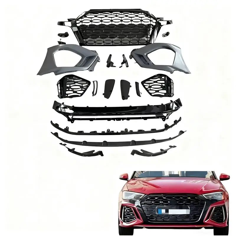 Car Conversion Upgraded Facelift Bumper Bodykit for Audi A3 Sedan 8V 13-16 Change to 20-24 RS3 Body Kits Front Bumper