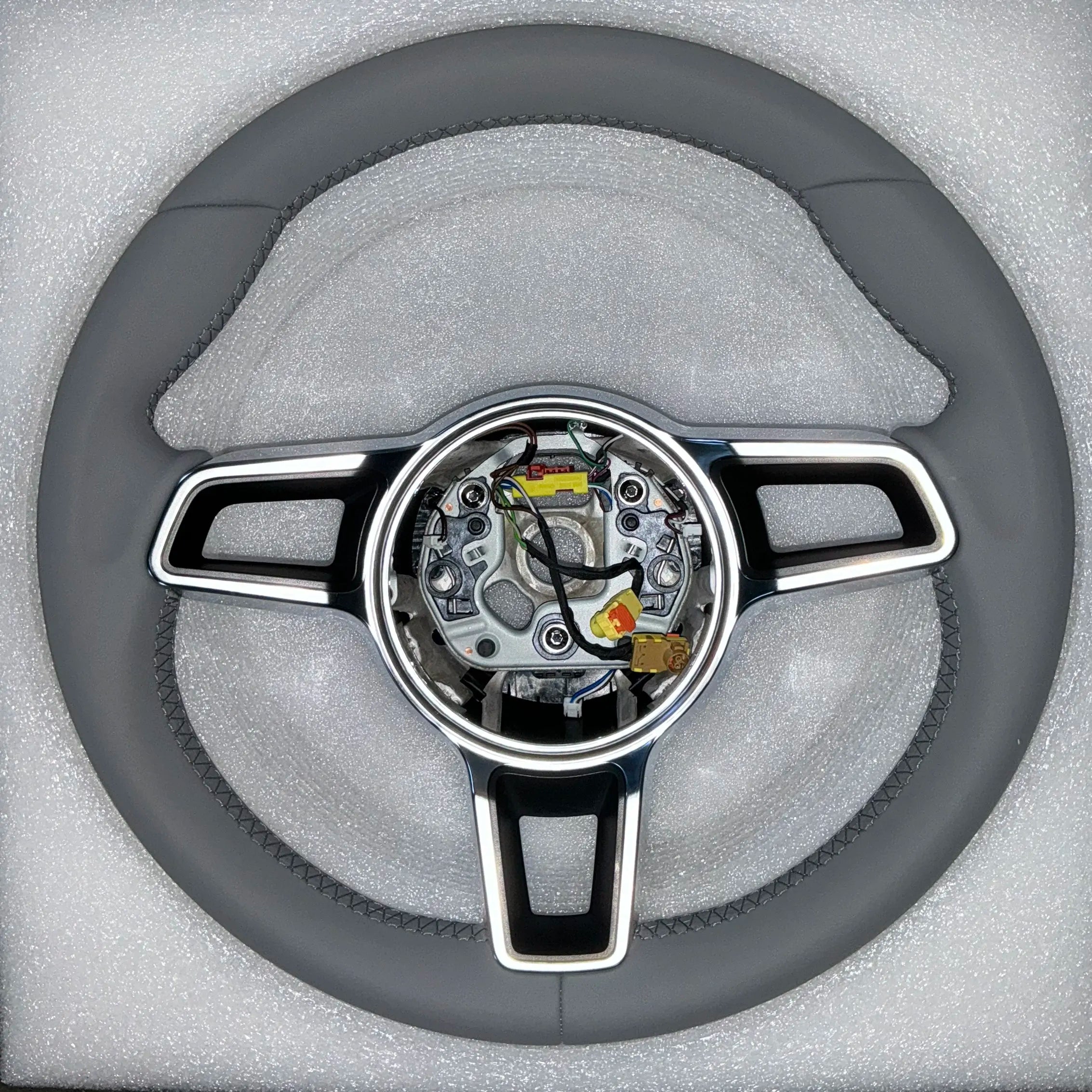 Upgrade Volant Full Leather Steering Wheel for Porsche Panamera Cayenne Taycan Macan Cayman 987 911 718 996 997 981 957 Models