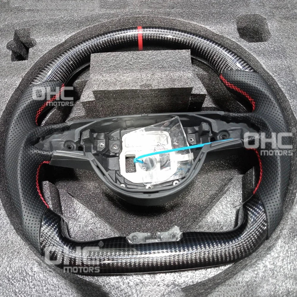 EU Stock Real Carbon Fiber Steering Wheel for Mercedes Lenkrad W205 (2015-2018) W213 W246 C218 Volante W166 W222 W/ Paddle Holes