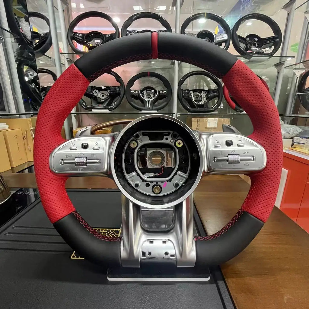 Hot-Selling Wholesale Steering Wheel for Mercedes ML W166 GL X166 2013-2015 Leather AMG Performance Steering Wheel