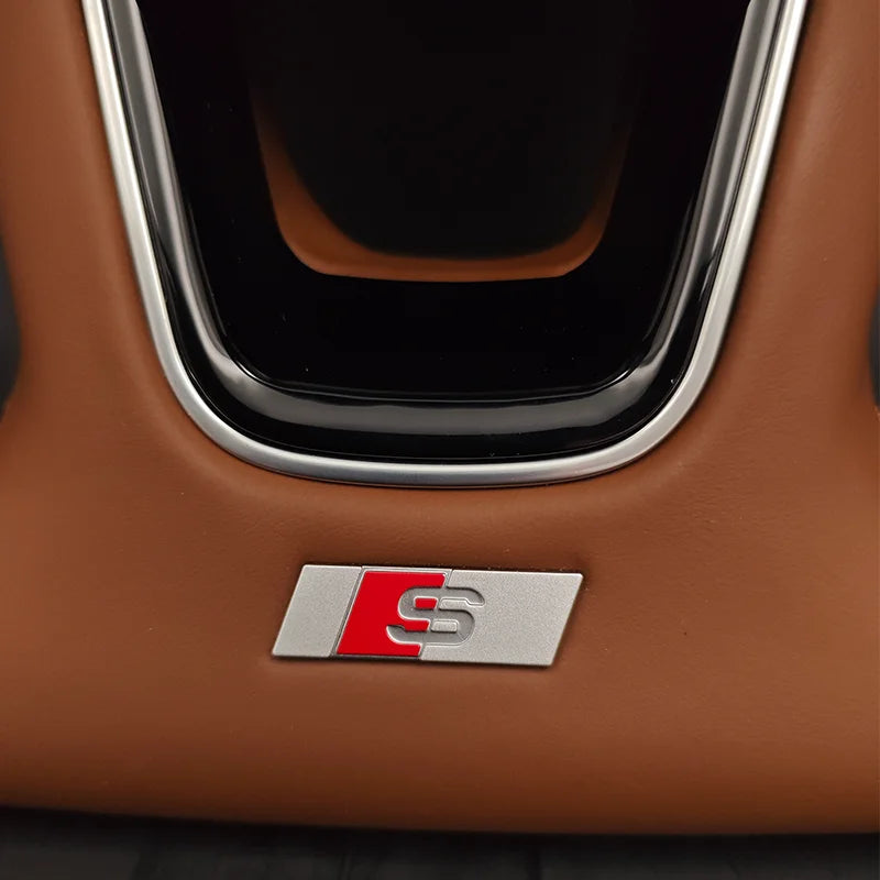 Custom Volant Lenkard Brown Leather Steering Wheel for Audi A3 A4 A5 A6 A7 C6 C7 C8 S3 S4 S5 S6 S7 B7 B8 B9 RS3 RS5 RS6 Q5 Q7