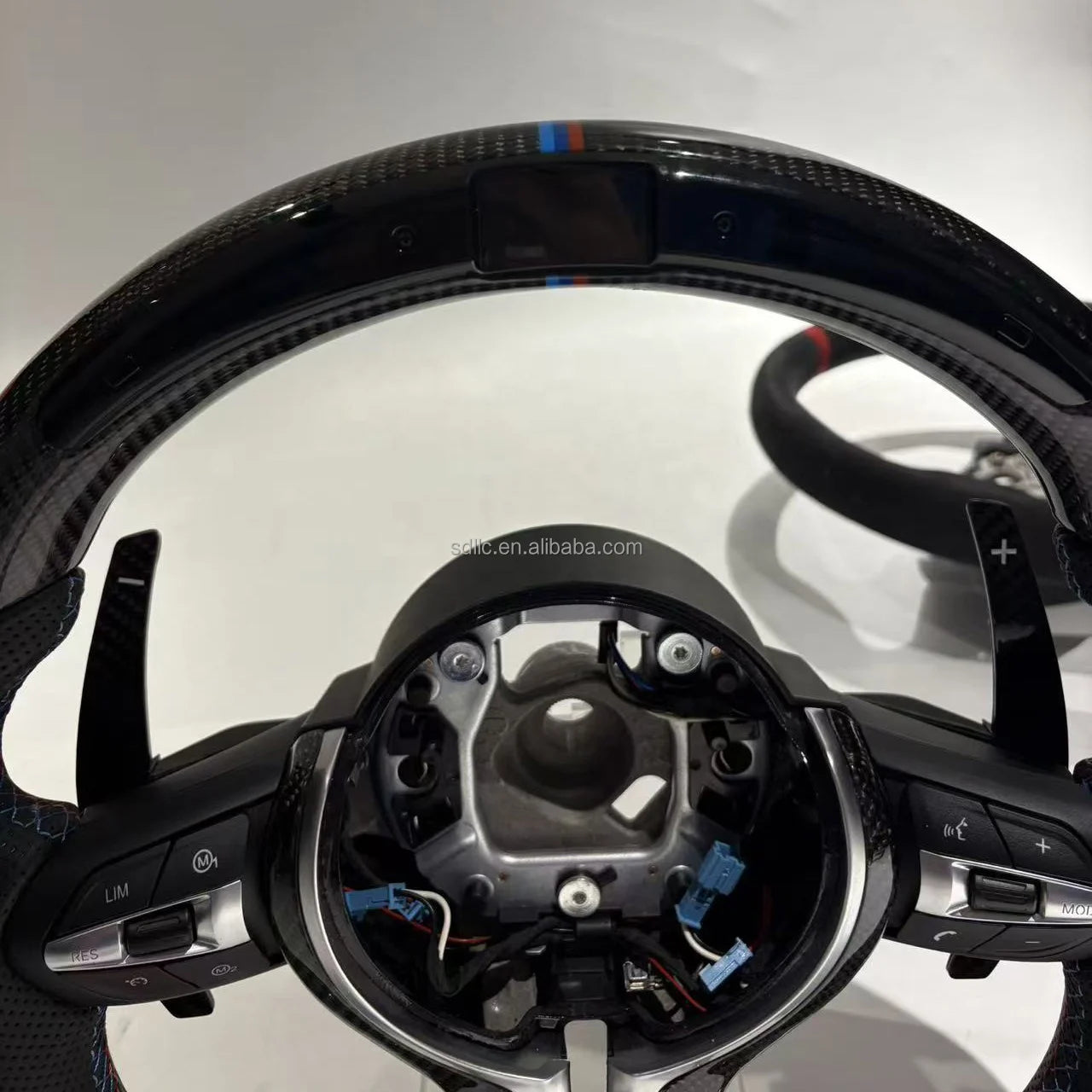 M Sport Carbon Fiber 4-Spoke LED Steering Wheel for F80/F30/F10/E60/E90/E92/F01/F11/F15/X5/E70/E71/F16/M5/M3/M4/F82 Models